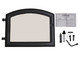 Quadra-Fire Arched Door with Fiber Handle - Classic Black (DR-31/43BK-FH)